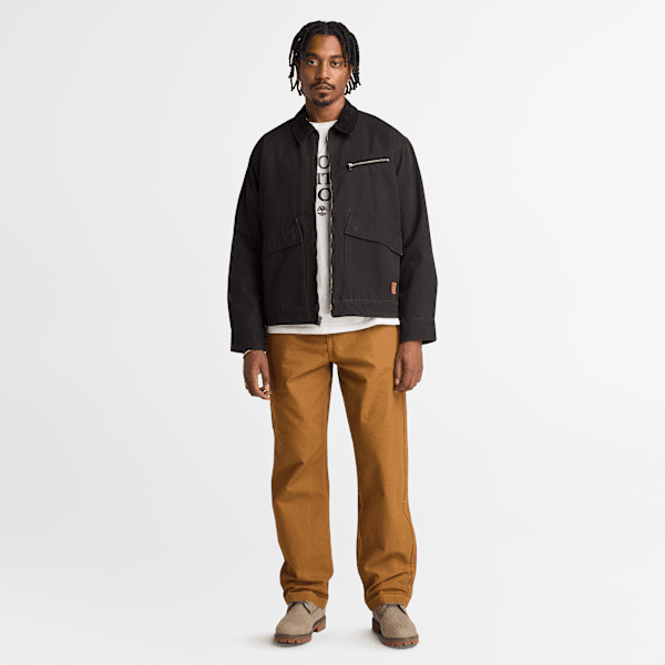 Timberland Strafford Washed Canvas Jacket Black Men'S