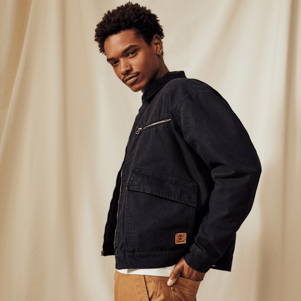 Timberland Strafford Washed Canvas Jacket Black Men'S