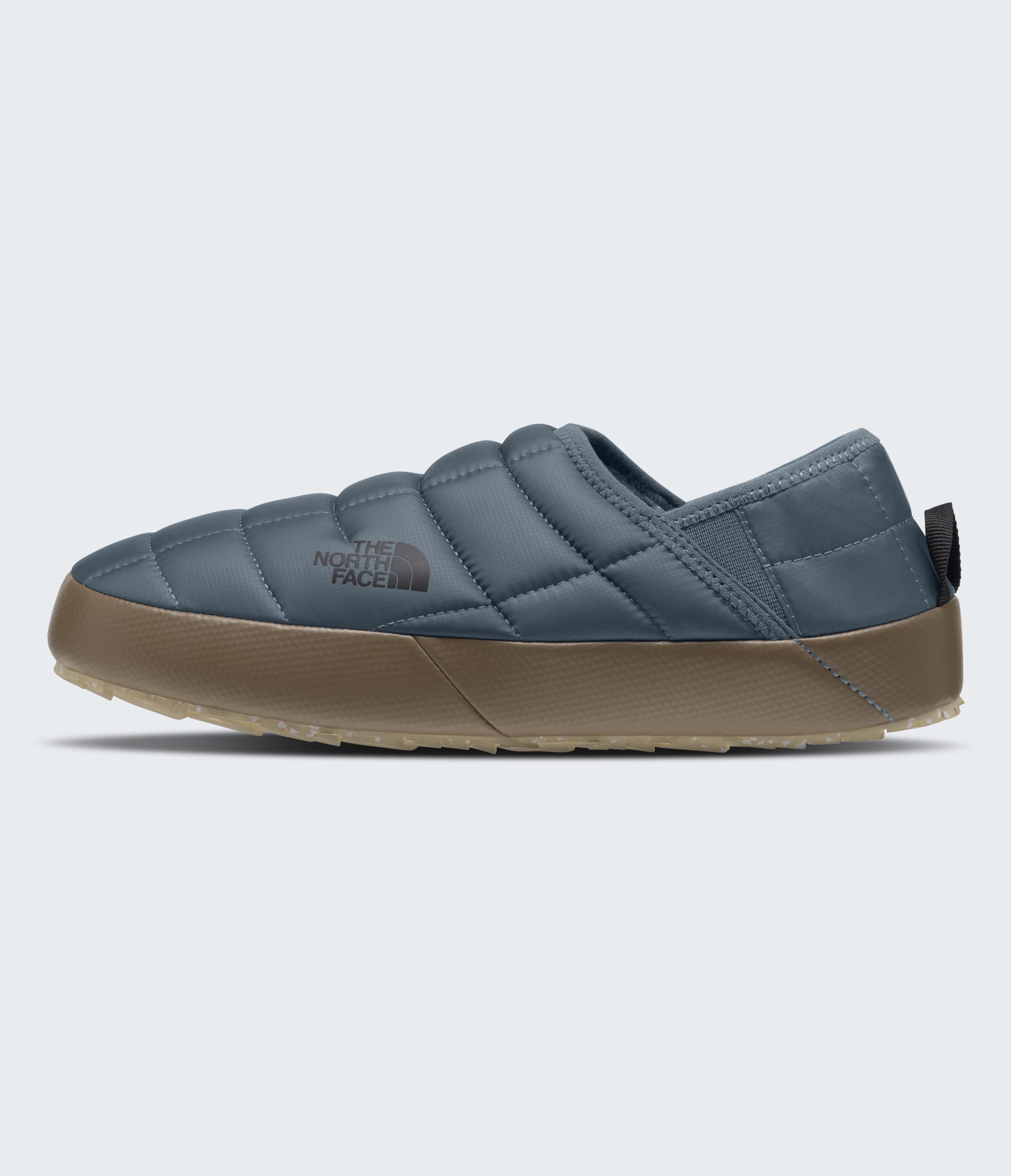 The North Face Mens Thermoball Traction Mules V Granite Grey-Garnet Granite Grey-Garnet