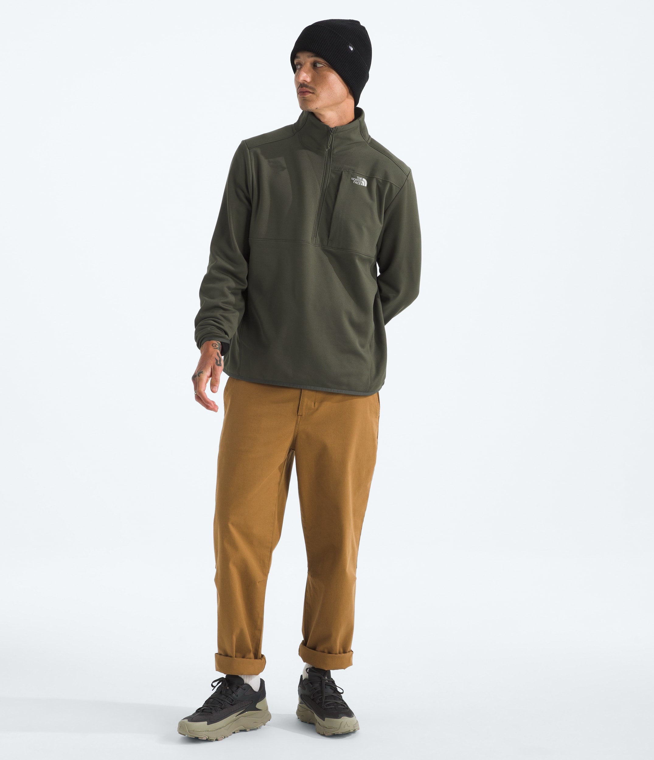 The North Face Men’s TNF™ Performance Fleece ¼-Zip New Taupe Green