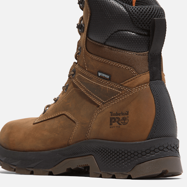 Timberland Titan Ev 8" Soft-Toe Waterproof Work Boot Medium Brown Full-Grain Men'S