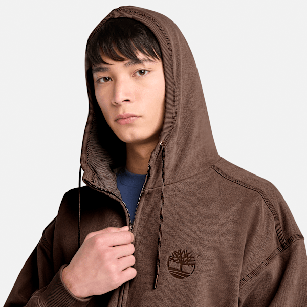 Timberland 10061 Full-Zip Sweatshirt Chocolate Brown Men'S