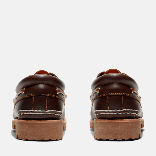 Timberland Authentic 3-Eye Lug Handsewn Boat Shoe Brown Men'S