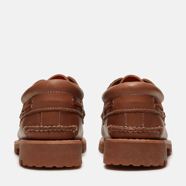 Timberland Authentic 3-Eye Lug Handsewn Boat Shoe Medium Brown Full-Grain/Medium Brown Men'S