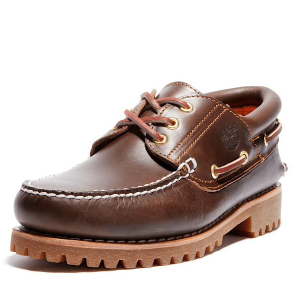 Timberland Authentic 3-Eye Lug Handsewn Boat Shoe Brown Men'S