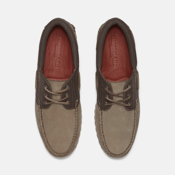 Timberland Authentics 3-Eye Boat Shoe Olive Nubuck Men'S