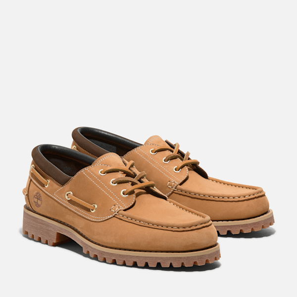 Timberland Authentics 3-Eye Boat Shoe Wheat Nubuck Men'S
