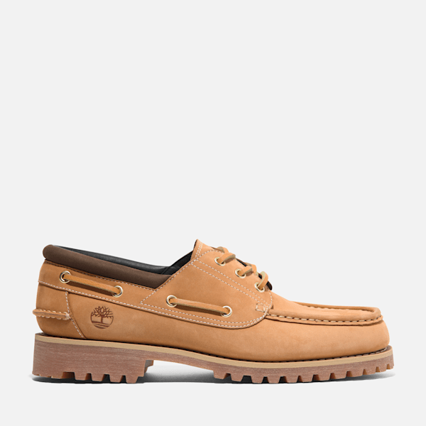 Timberland Authentics 3-Eye Boat Shoe Wheat Nubuck Men'S