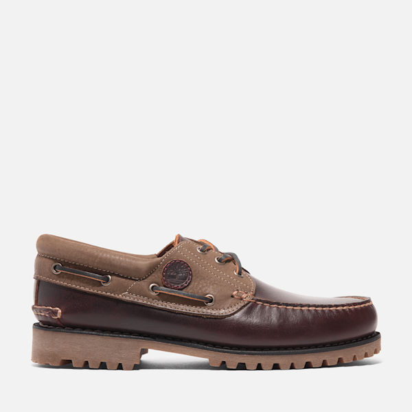 Timberland Authentics 3-Eye Boat Shoe Root Beer Full-Grain Men'S