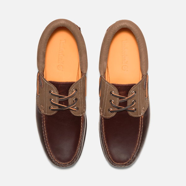 Timberland Authentics 3-Eye Boat Shoe Root Beer Full-Grain Men'S