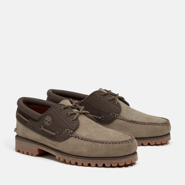 Timberland Authentics 3-Eye Boat Shoe Olive Nubuck Men'S