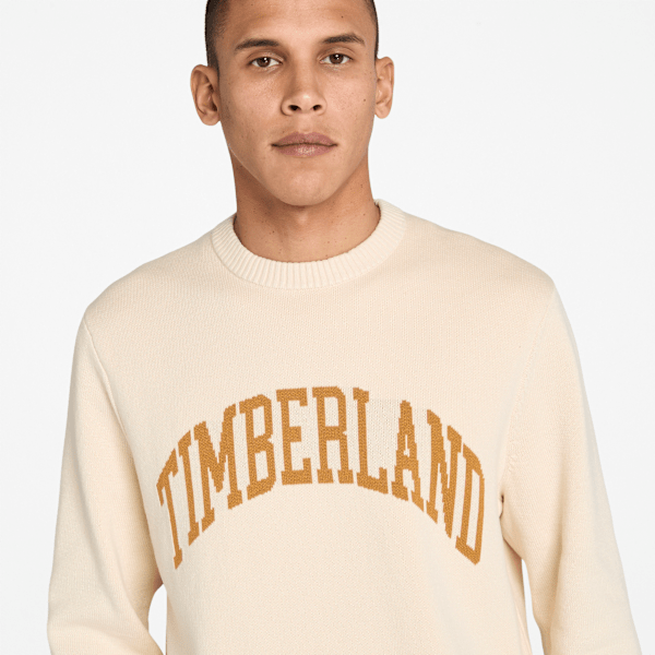 Timberland Graphic Sweater Light Beige Men'S