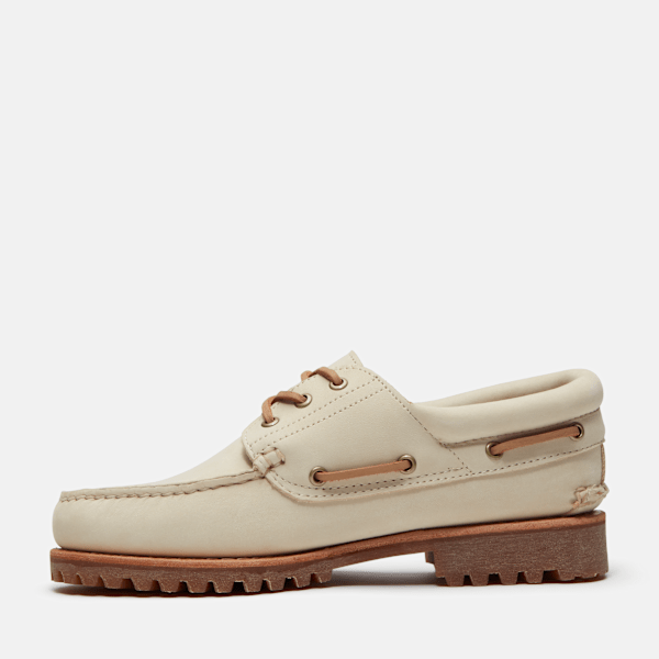 Timberland Lake House 3-Eye Lug Boat Shoe Light Beige Nubuck Men'S