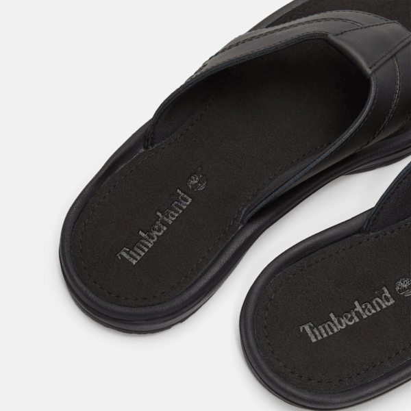 Timberland Originals Slide Sandal Black Leather Men'S