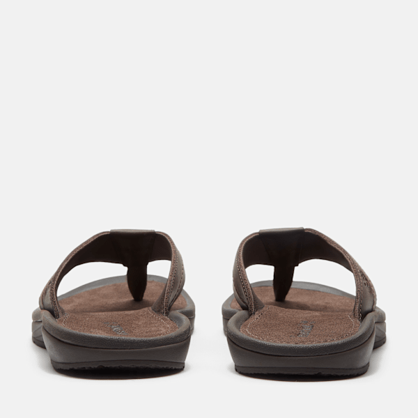 Timberland Originals Slide Sandal Dark Brown Leather Men'S