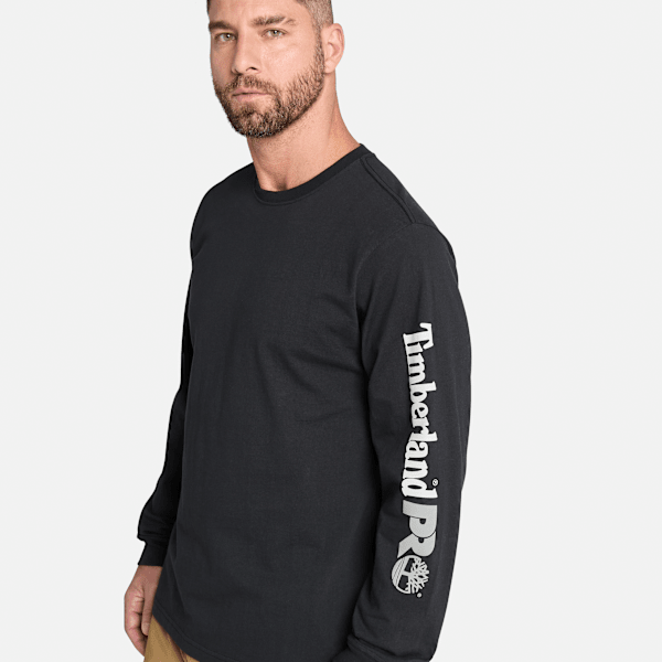 Timberland Pro Core Logo Long-Sleeve T-Shirt Black Men'S