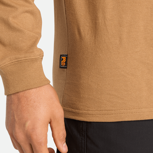 Timberland Pro Core Logo Long-Sleeve T-Shirt Dark Wheat Men'S