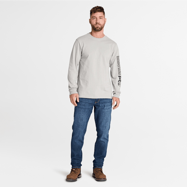 Timberland Pro Core Logo Long-Sleeve T-Shirt Greige Men'S