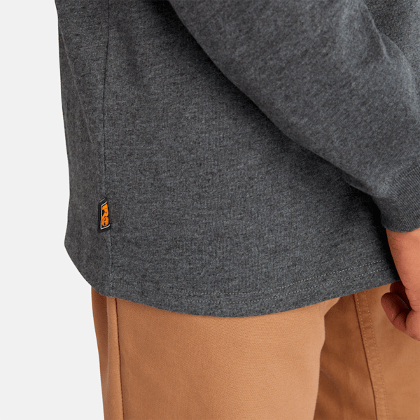 Timberland Pro Core Logo Long-Sleeve T-Shirt Deepest Grey Heather Men'S