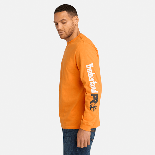 Timberland Pro Core Logo Long-Sleeve T-Shirt Pro Orange Men'S