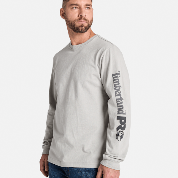 Timberland Pro Core Logo Long-Sleeve T-Shirt Greige Men'S