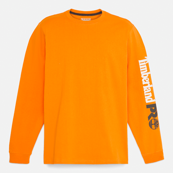 Timberland Pro Core Logo Long-Sleeve T-Shirt Pro Orange Men'S