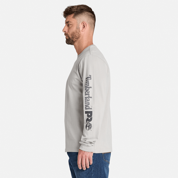Timberland Pro Core Logo Long-Sleeve T-Shirt Greige Men'S