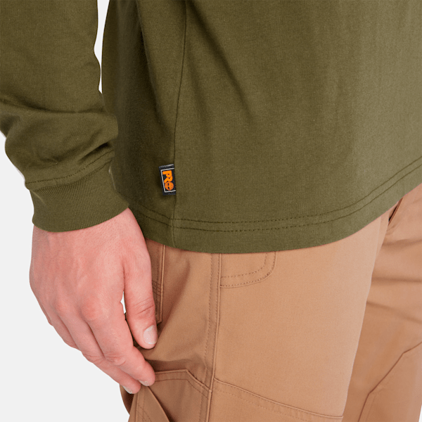 Timberland Pro Core Logo Long-Sleeve T-Shirt Olive Night Men'S