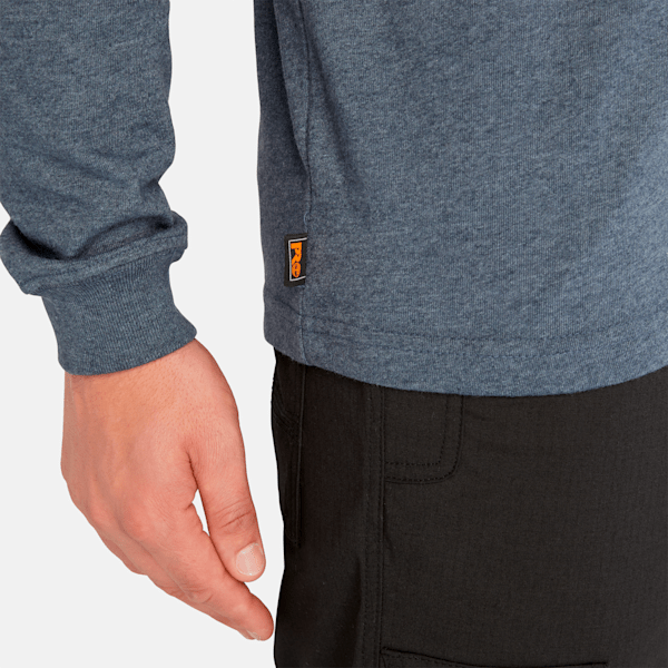Timberland Pro Core Logo Long-Sleeve T-Shirt Black Iris Heather Men'S