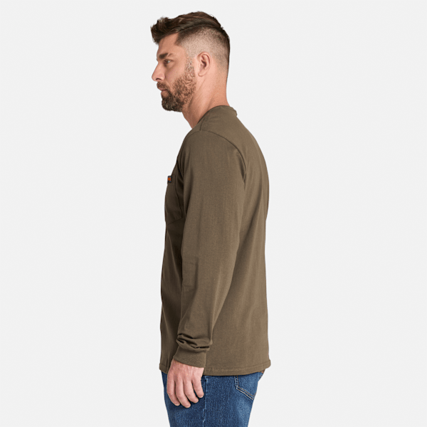 Timberland Pro Core Pocket Long-Sleeve T-Shirt Olive Night Men'S