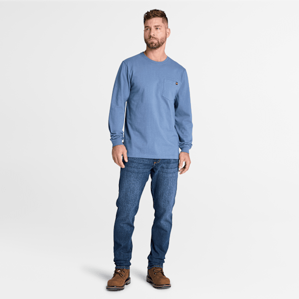 Timberland Pro Core Pocket Long-Sleeve T-Shirt Vintage Indigo Men'S