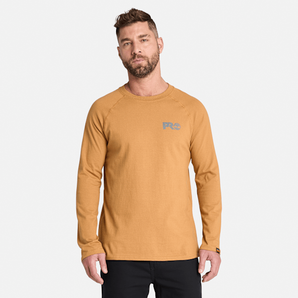 Timberland Pro Core Reflective Logo Long-Sleeve T-Shirt Wheat Boot Men'S