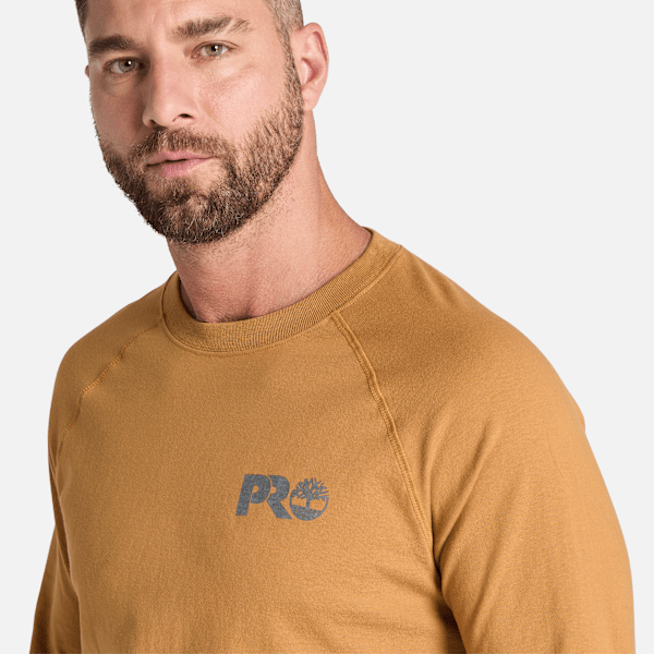 Timberland Pro Core Reflective Logo Long-Sleeve T-Shirt Wheat Boot Men'S