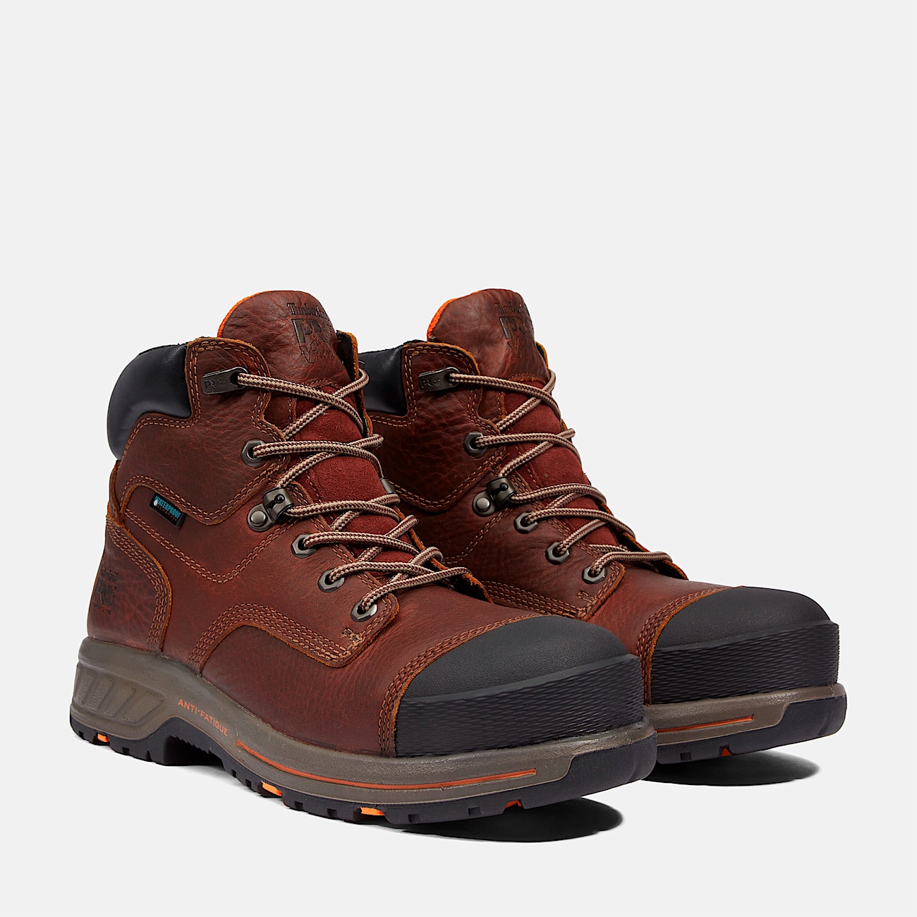 Timberland Men'S Timberland Pro Helix Hd 6" Composite Toe Waterproof Work Boot Brown/Grey
