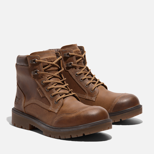 Timberland Pro Whitman 6" Soft Toe Work Boot Medium Brown Full-Grain Men'S