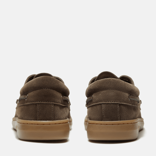 Timberland Portofino Pier Boat Shoe Dark Brown Suede/Beige Men'S