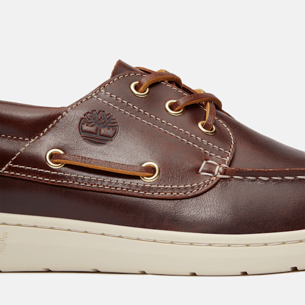 Timberland Portofino Pier Boat Shoe Burgundy Full-Grain Men'S