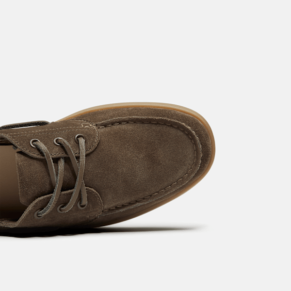 Timberland Portofino Pier Boat Shoe Dark Brown Suede/Beige Men'S