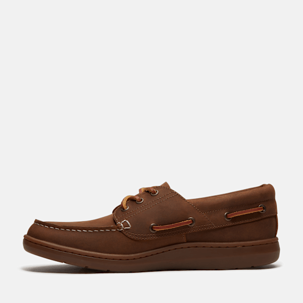 Timberland Portofino Pier Boat Shoe Taupe Full-Grain Men'S