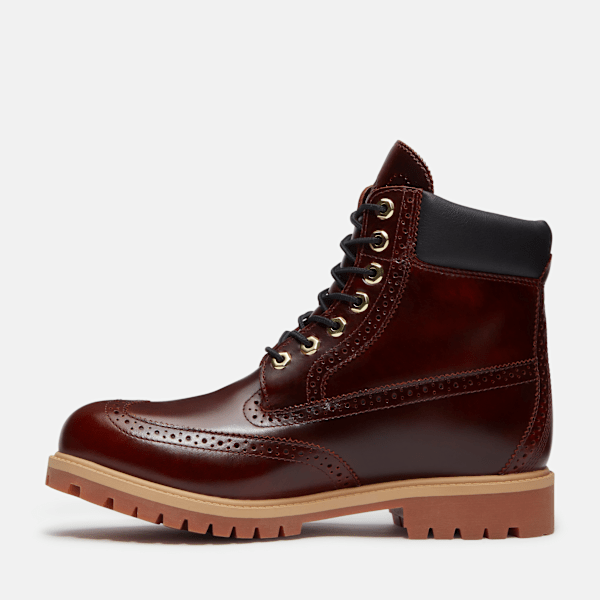 Timberland Premium 6-Inch Waterproof Boot Burgundy Full-Grain Men'S