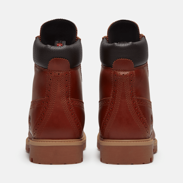 Timberland Premium 6-Inch Waterproof Boot Rust Full-Grain Men'S