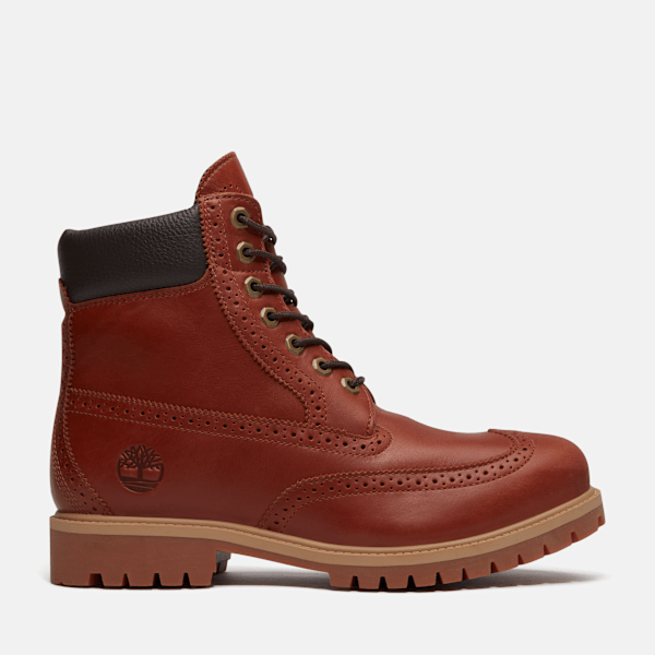 Timberland Premium 6-Inch Waterproof Boot Rust Full-Grain Men'S