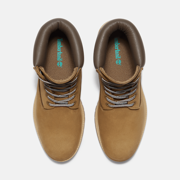 Timberland Premium 6-Inch Waterproof Boot Olive Nubuck/Dark Brown Men'S