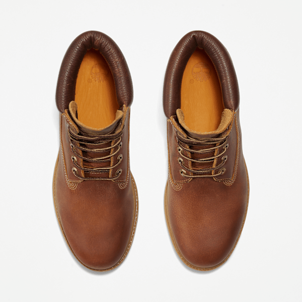 Timberland Premium 6-Inch Waterproof Heritage Boots Medium Brown Nubuck Men'S