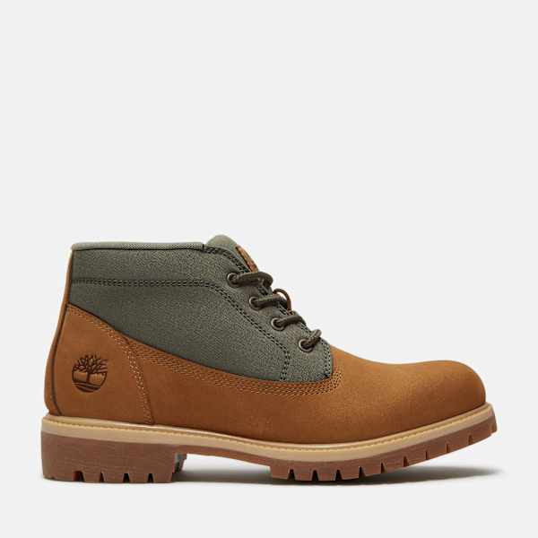 Timberland Premium Chukka Boot Brown Nubuck/Dark Green Men'S