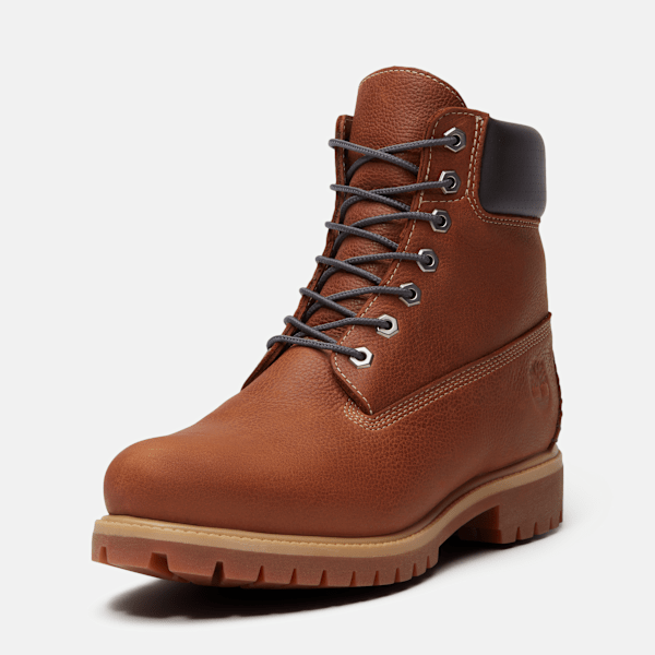 Timberland Road Trip Premium 6-Inch Waterproof Boot Rust Full-Grain/Dark Grey Men'S