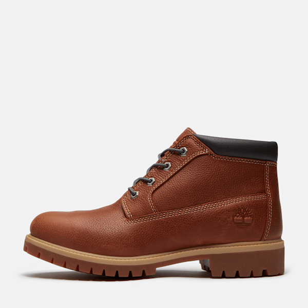 Timberland Road Trip Premium Mid Waterproof Chukka Boot Rust Full-Grain/Dark Grey Men'S