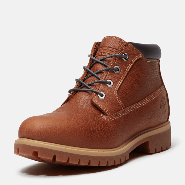 Timberland Road Trip Premium Mid Waterproof Chukka Boot Rust Full-Grain/Dark Grey Men'S