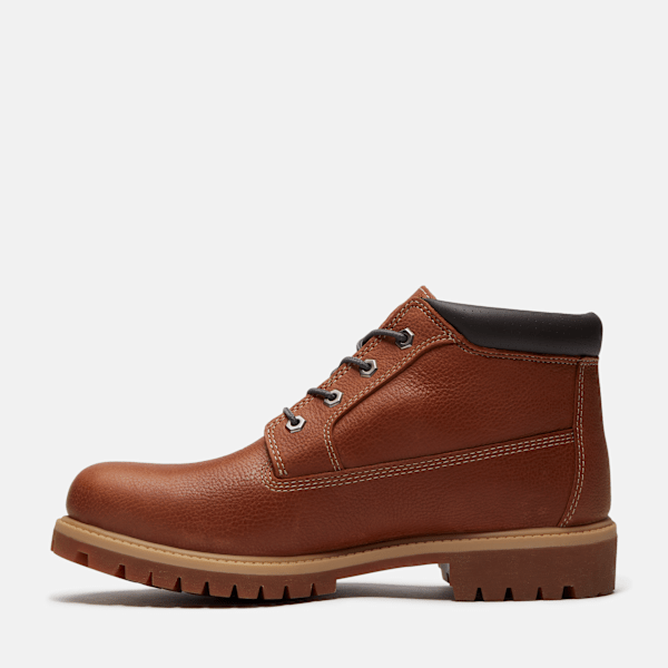 Timberland Road Trip Premium Mid Waterproof Chukka Boot Rust Full-Grain/Dark Grey Men'S