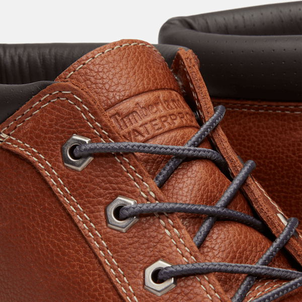 Timberland Road Trip Premium Mid Waterproof Chukka Boot Rust Full-Grain/Dark Grey Men'S